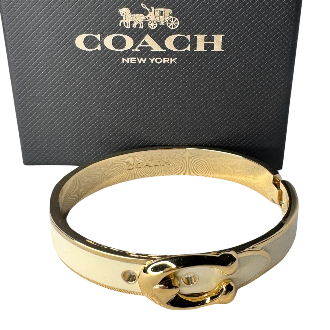 Coach Women Bracelet Gold Horse and Carriage Double Chain Cuff Gift Se –  Pickposh Original